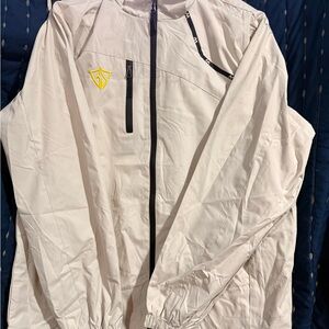 White Utility Jacket with Black Accents